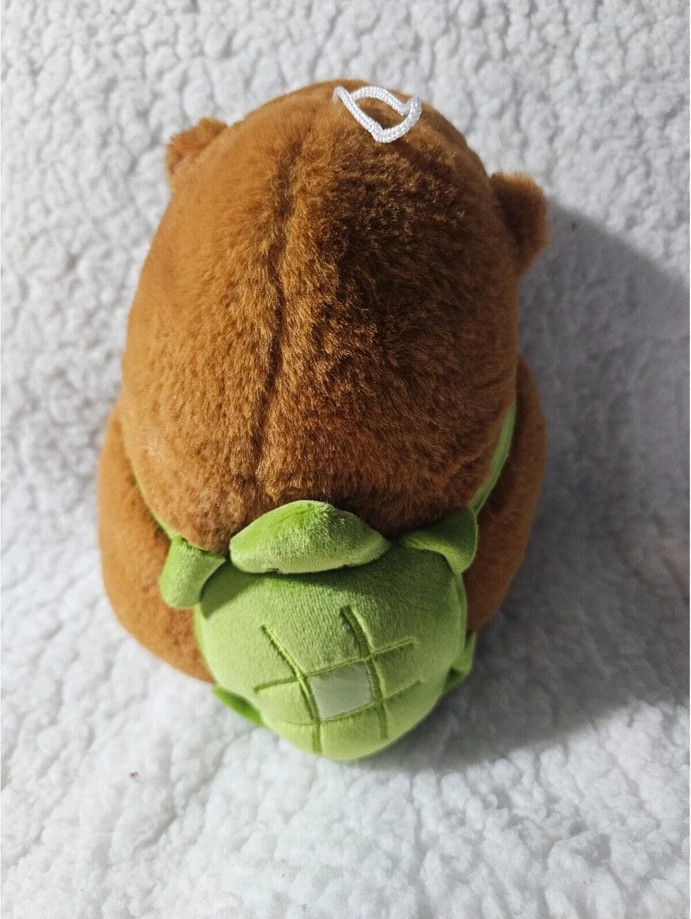 Capybara Plush Toy Brown Stuffed Animal With Turtle Backpack Doll 7.5